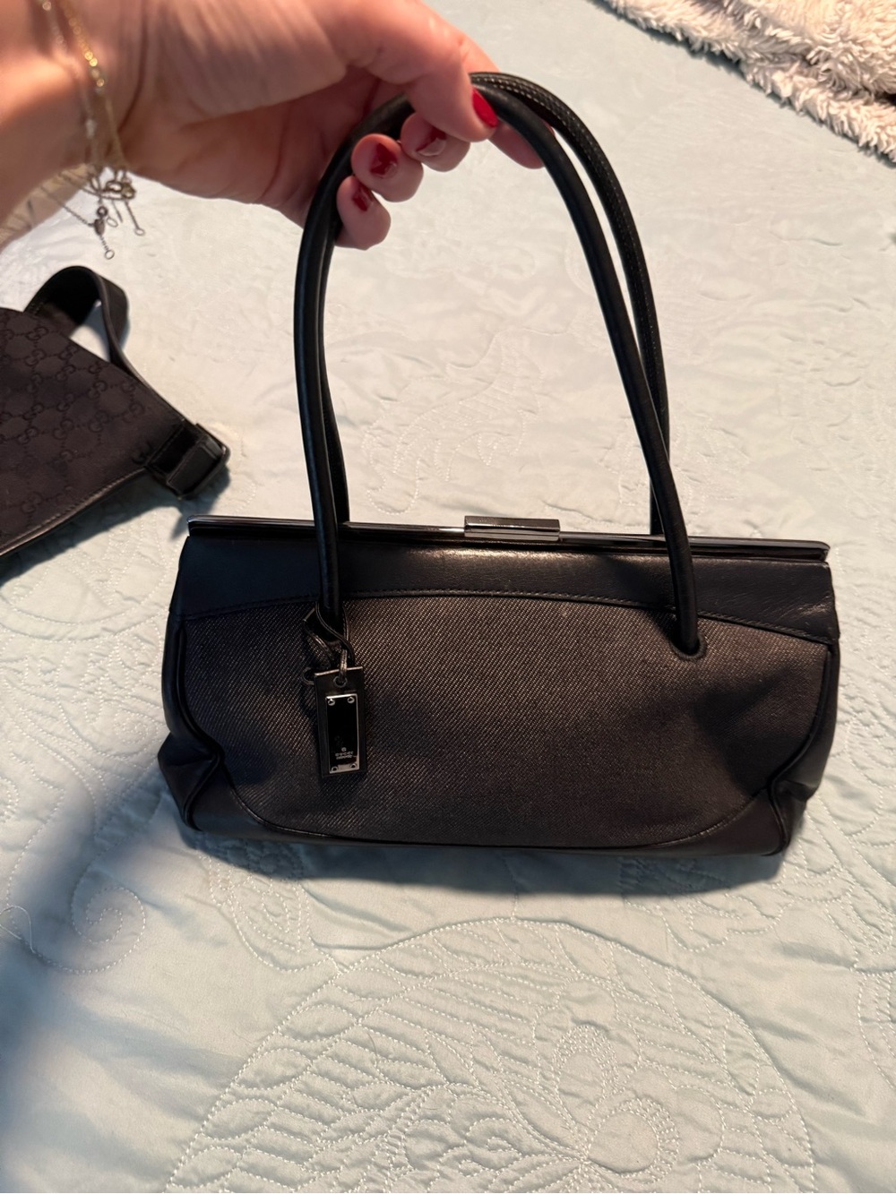 Gucci Black Structured Shoulder Bag